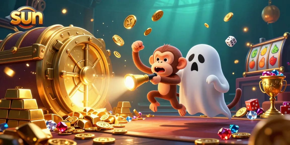 Engage in thrilling casino adventures with the sun-inspired mischievous monkey juggler amid golden treasures.