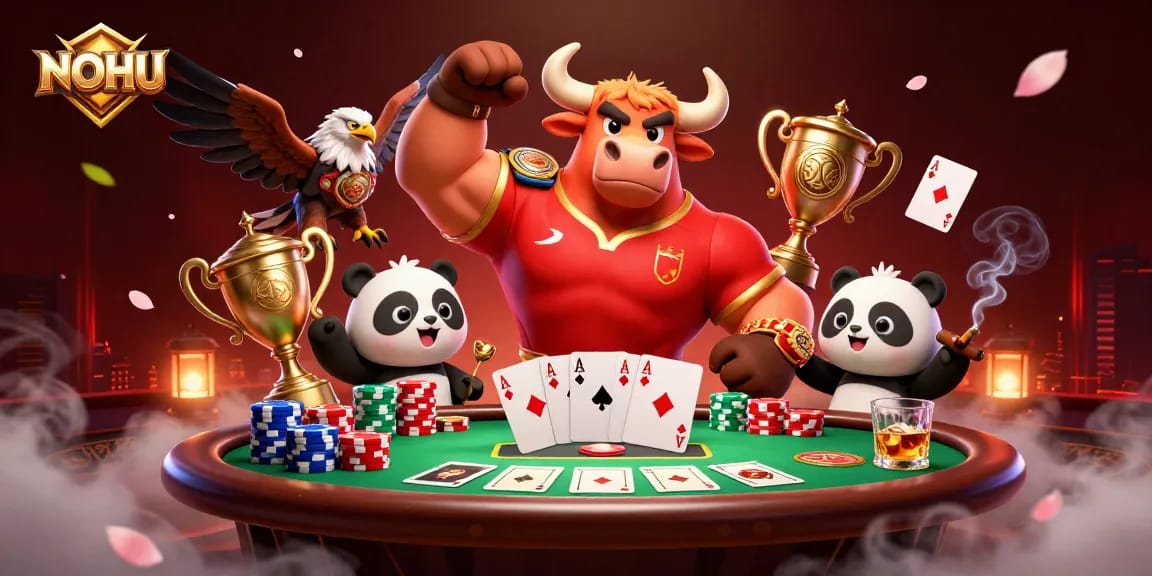Celebrate wins at NOHU with vibrant casino characters and dynamic gameplay elements.