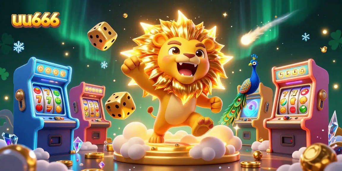 Experience winning spins at uu666 casino with vibrant slot reels and dazzling 3D characters.