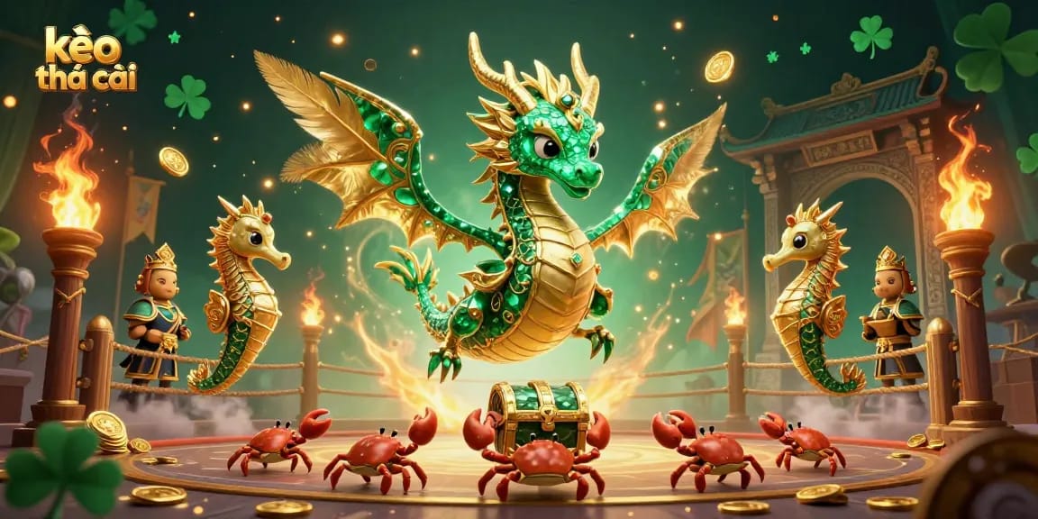 Engage with kèo nhà cái's vibrant 3D digital illustration capturing epic casino elements in action.