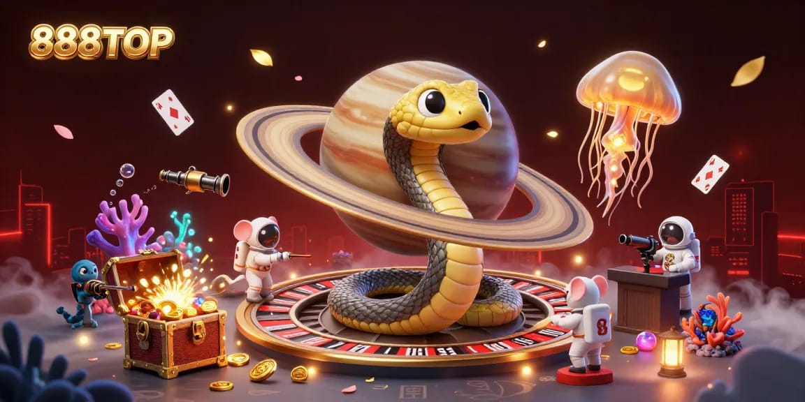 Experience thrilling bets at 888TOP with a cosmic roulette scene and astronaut mice joining the game.