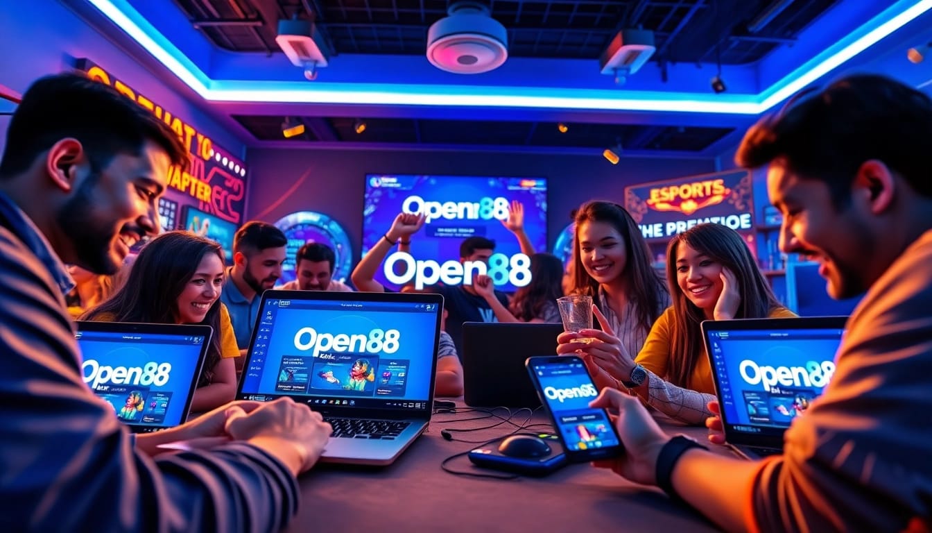 Engaging online gaming experience with Open88 platform on various devices.