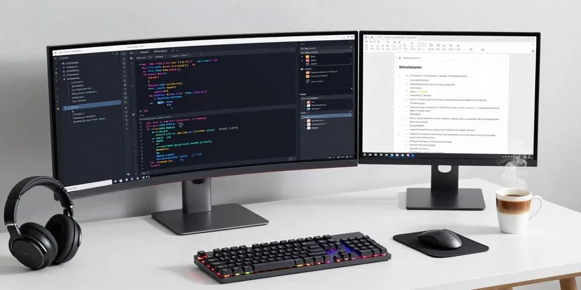 ae888black software development workspace with modern tech tools, coding platforms, and productivity enhancements