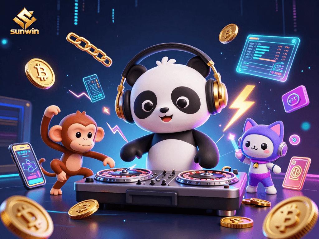 Engage in thrilling gameplay at sunwin with lively characters and crypto elements.