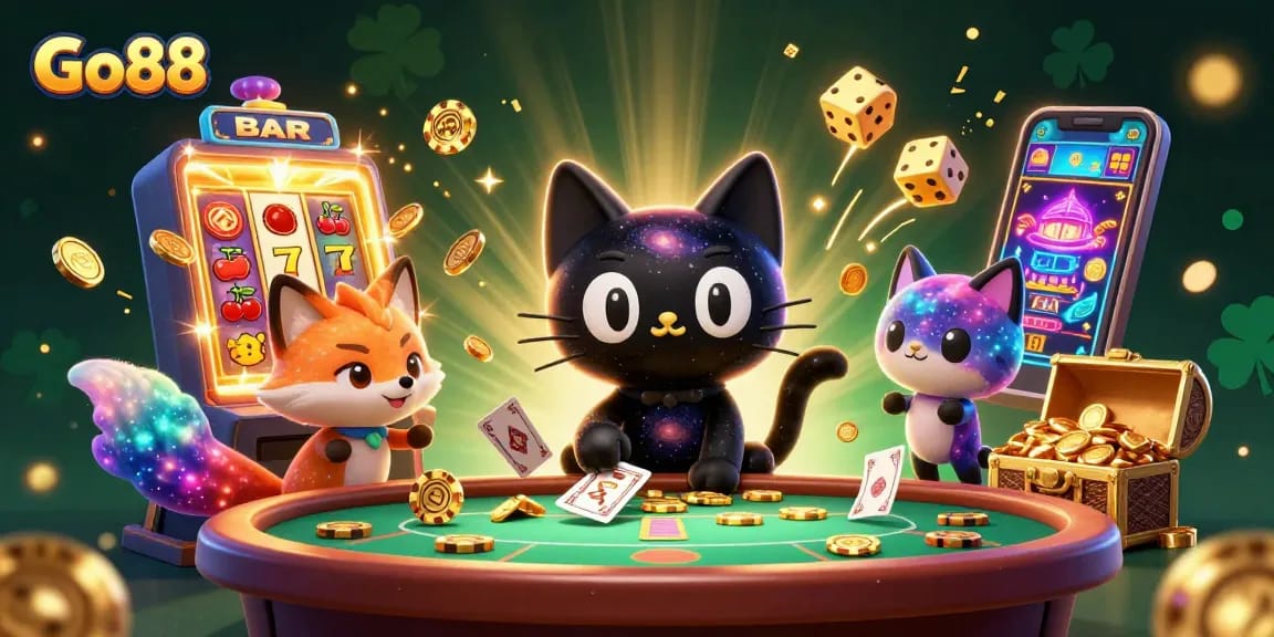 Engage in thrilling game experiences at Go88 with vibrant slots, cosmic characters, and captivating visuals.
