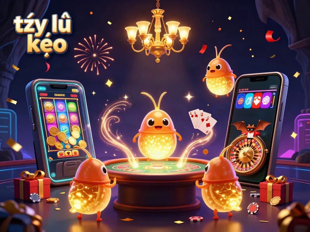 Experience thrilling sports betting with tỷ lệ kèo, illuminated by glowing glowworms in a vibrant cave casino.