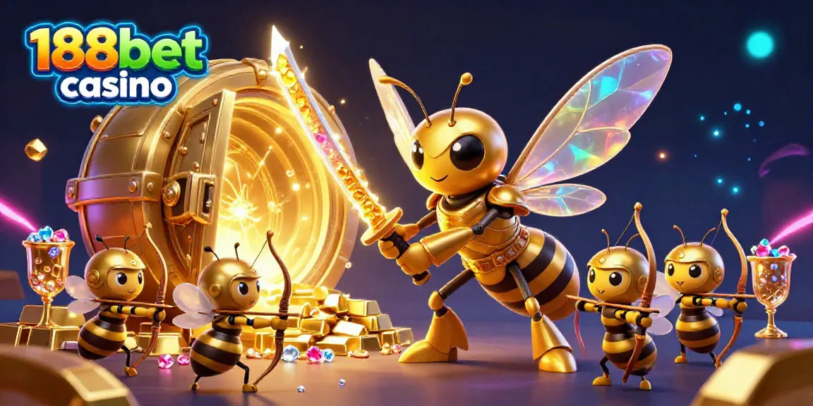 Experience thrilling gameplay at 188bet casino with a vibrant scene of wealth and excitement.