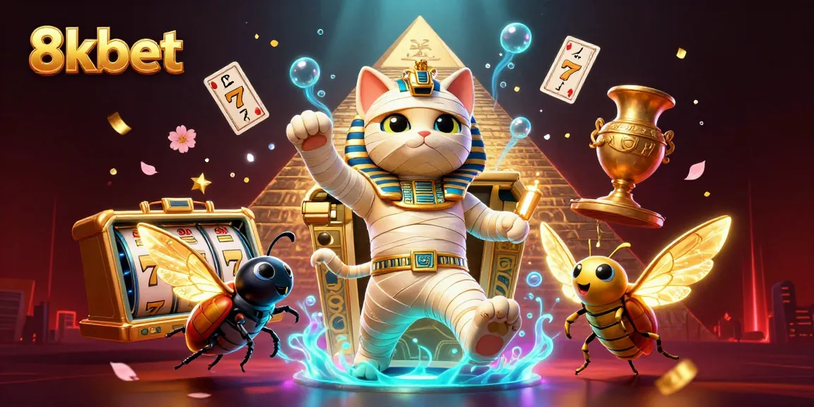 Experience the vibrant excitement of 8kbet in a dynamic casino scene with thrilling game elements.