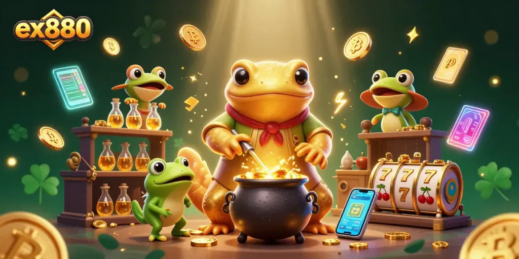 Experience thrilling gameplay with ex880 as the golden salamander crafts wealth in a vibrant casino world.