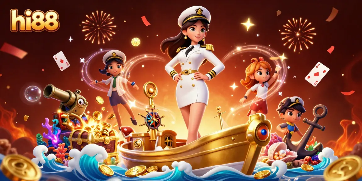 Experience HI88 with thrilling gameplay featuring gold coins, a dynamic casino atmosphere, and exciting characters.