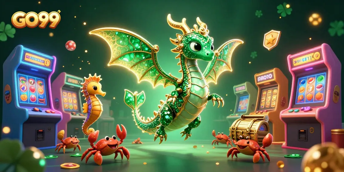 Experience thrilling gameplay at GO99 with vibrant casino elements and fantasy creatures.