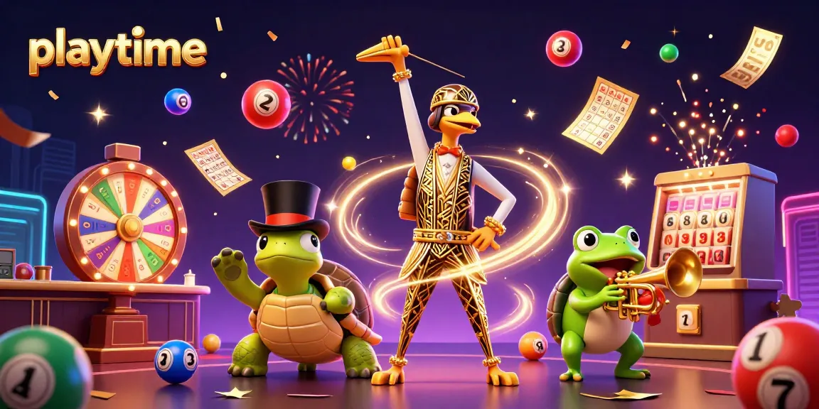 Playtime features vibrant casino action with colorful elements enhancing the gaming experience.