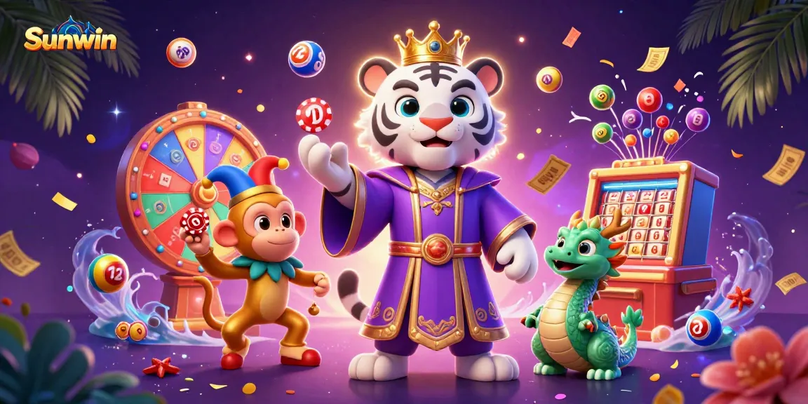 Engage with Sunwin's vibrant gaming world featuring a lively casino scene with rich visuals.