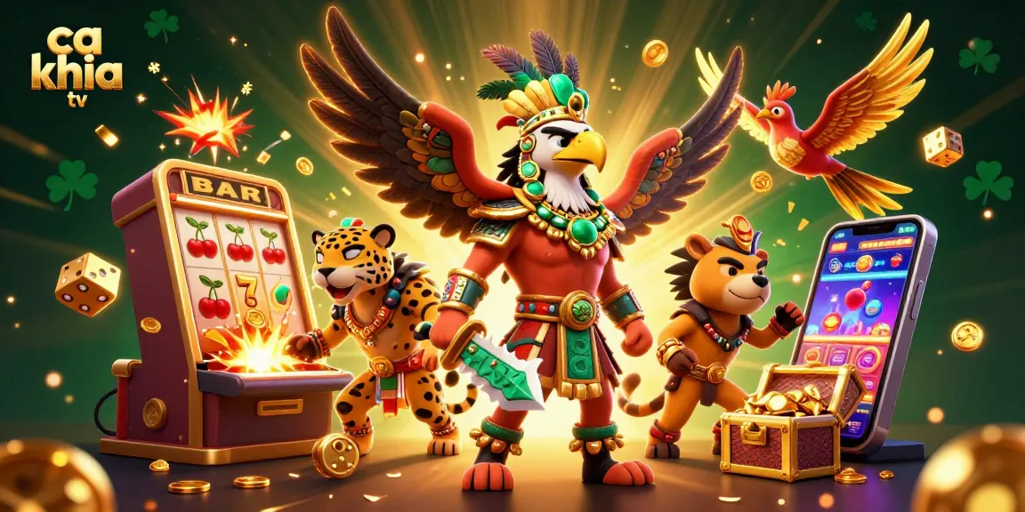 Experience thrilling gameplay with ca khia tv featuring dynamic characters with casino elements and vibrant details.
