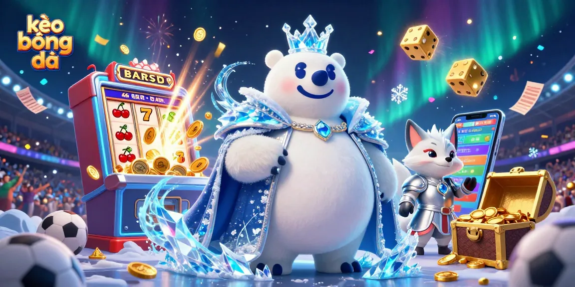 Engage with kèo bóng đá through vibrant sports betting action featuring a polar bear and snow fox.
