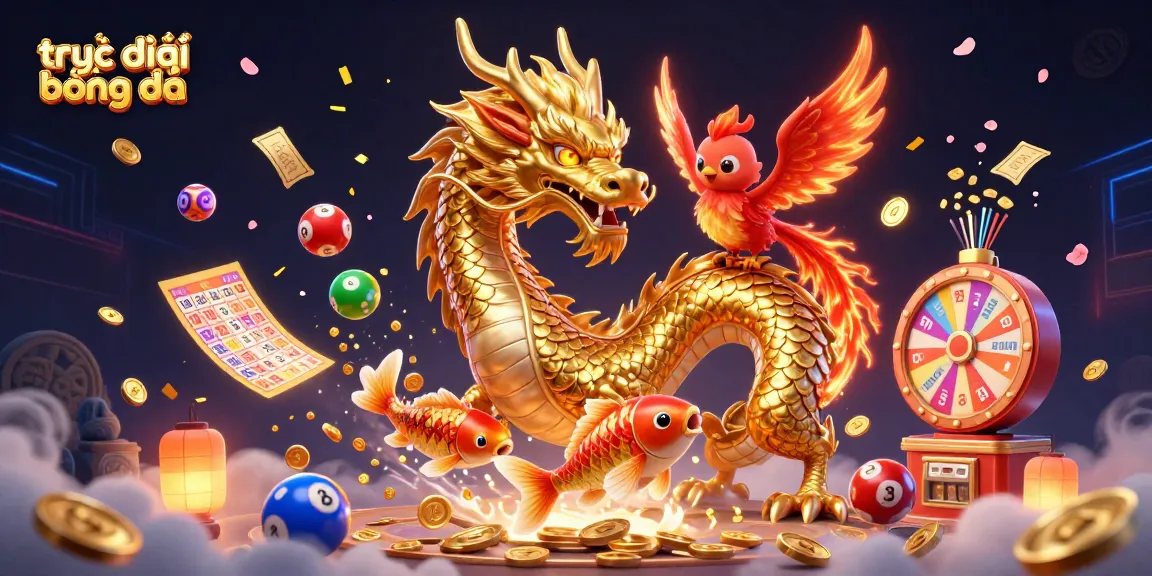 Experience trực tiếp bóng đá with dynamic scenes of action and excitement in this vibrant illustration.