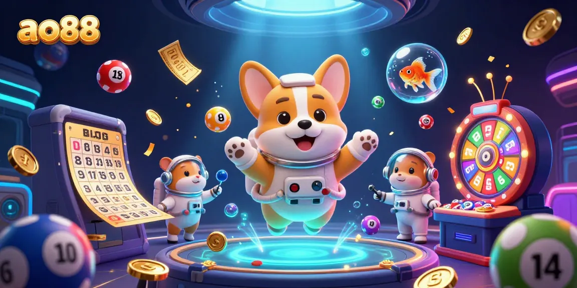 Experience the excitement of ao88 in a vibrant casino scene with playful characters and dynamic game elements.