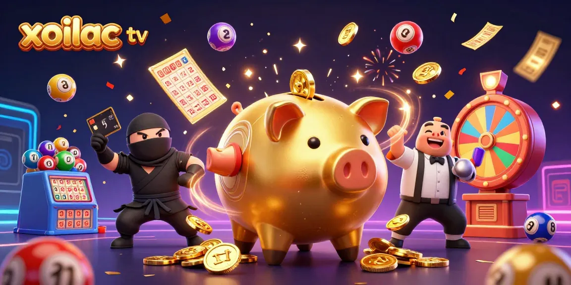 Experience thrilling gameplay and festive excitement with xoilac tv, featuring lively characters and vibrant elements in an engaging casino scene.