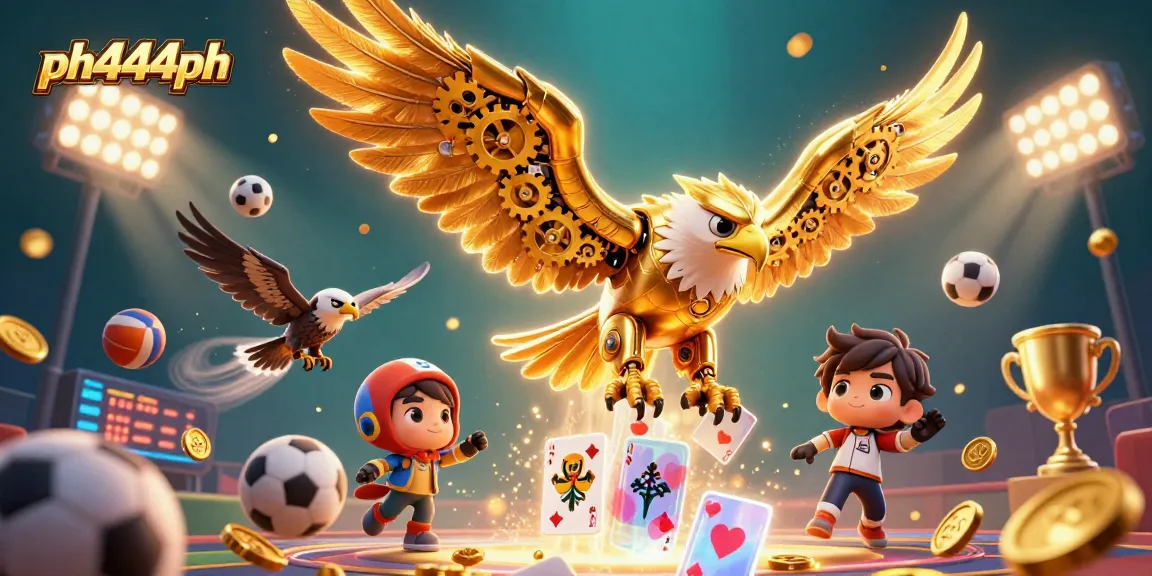 Experience thrilling gameplay with ph444ph featuring golden eagle amid dynamic casino elements.