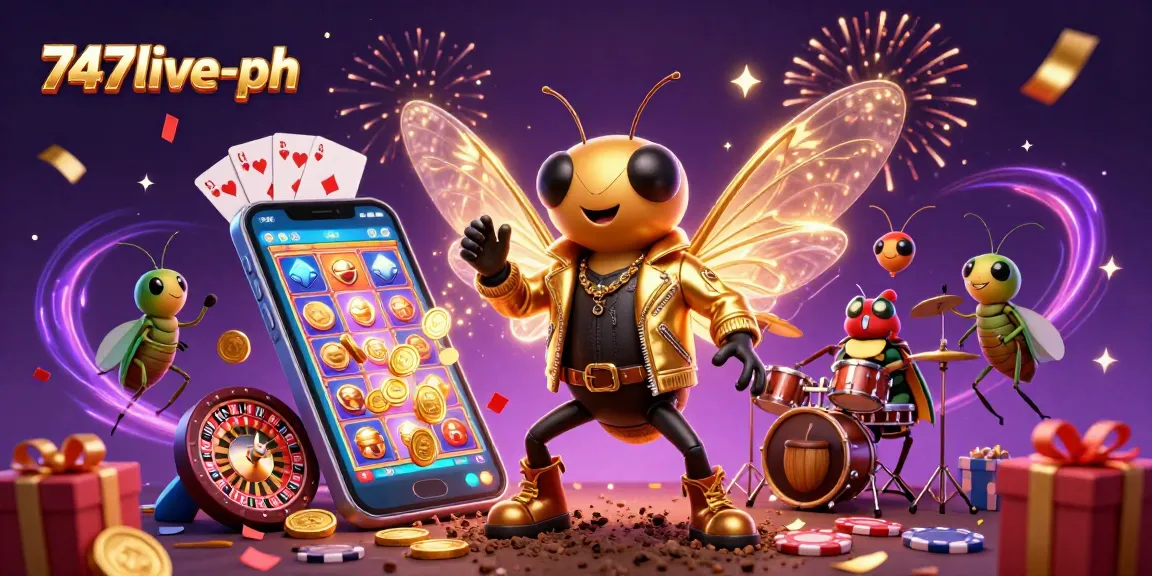 Engage in dynamic gaming with 747live-ph as a cicada rock star and friends attract excitement.