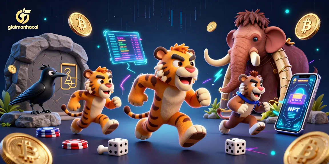 Experience thrilling gameplay at giaimanhacai with unique characters in a prehistoric casino setting.