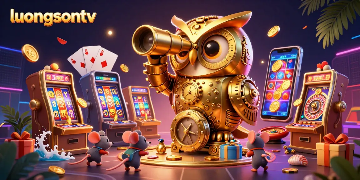 Experience vibrant gambling action with luongsontv as the magical golden owl oversees the casino floor.