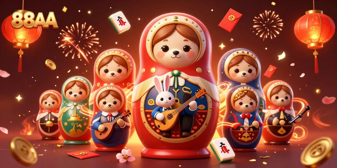 Engage with 88AA's vibrant casino atmosphere featuring dynamic characters and festive casino elements.