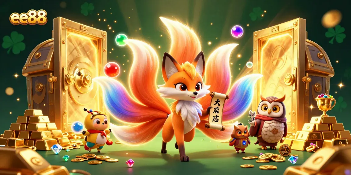 Play thrilling games at ee88 with magical and vibrant casino art showcasing treasures.